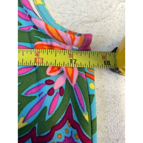 NEW Cappagallo Womens Size S Azure Hippie print Stretch Sleeveless Dress Zip D17 - Picture 6 of 7